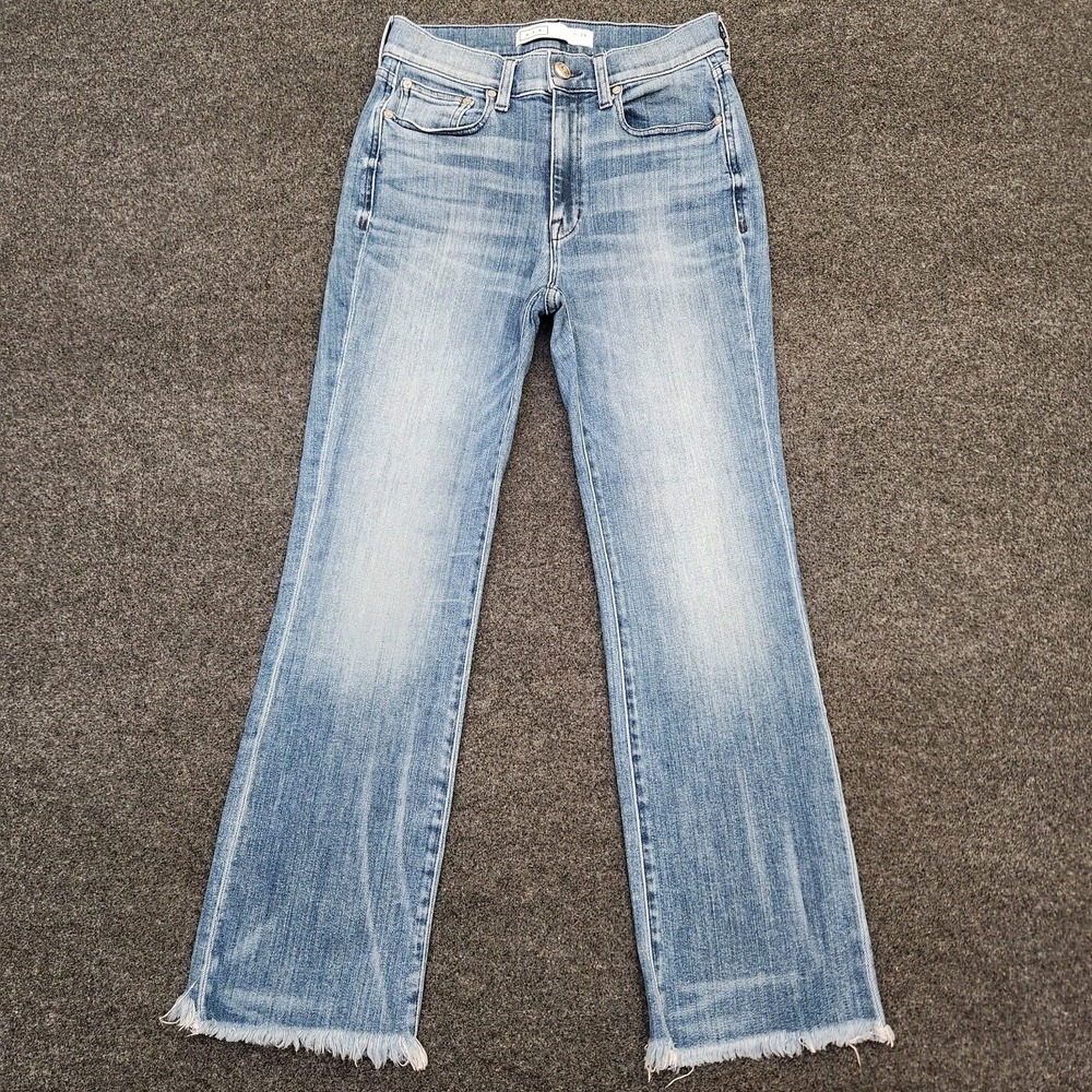 AYR Womens Size 29 The Bomb Pop Jeans Frayed Hem Blue Medium Wash Bootcut